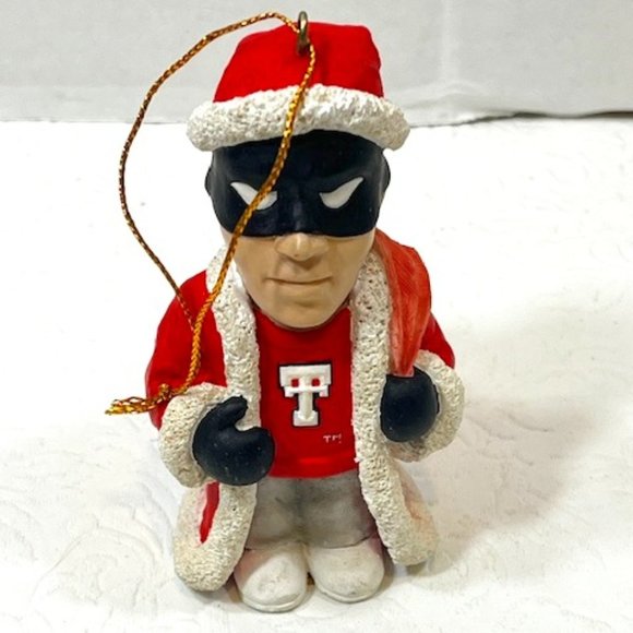 VTG Texas Tech Red Raiders "Masked Rider Christmas Hanging Ornament Collectible - Picture 1 of 7